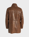 MARC MEN'S LONG LEATHER JACKET | BROWN